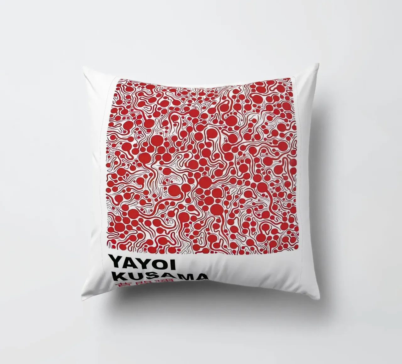 Bolla rossa Yayoi Kusama cuscino da Test Store