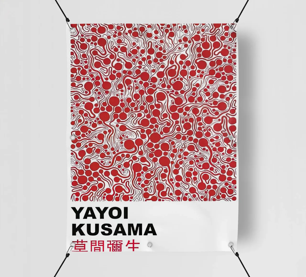 Bolla rossa Yayoi Kusama telo in pvc da Test Store