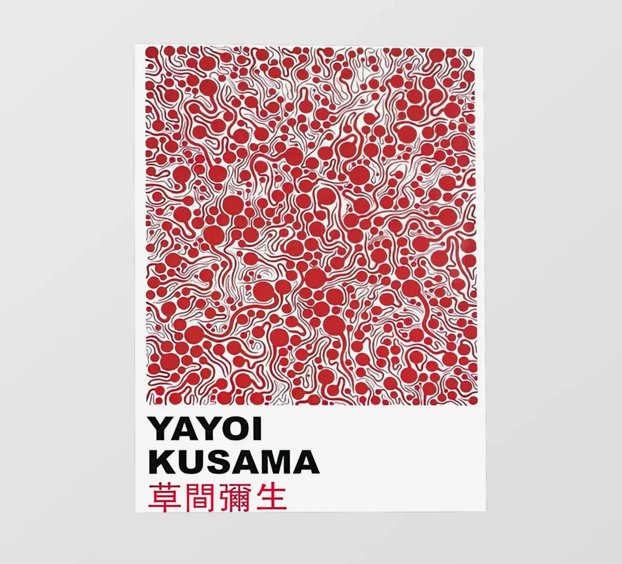 Bolla rossa Yayoi Kusama telo in pvc da Test Store