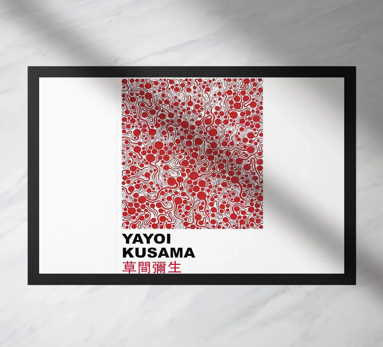 Bolla rossa Yayoi Kusama zerbino da Test Store
