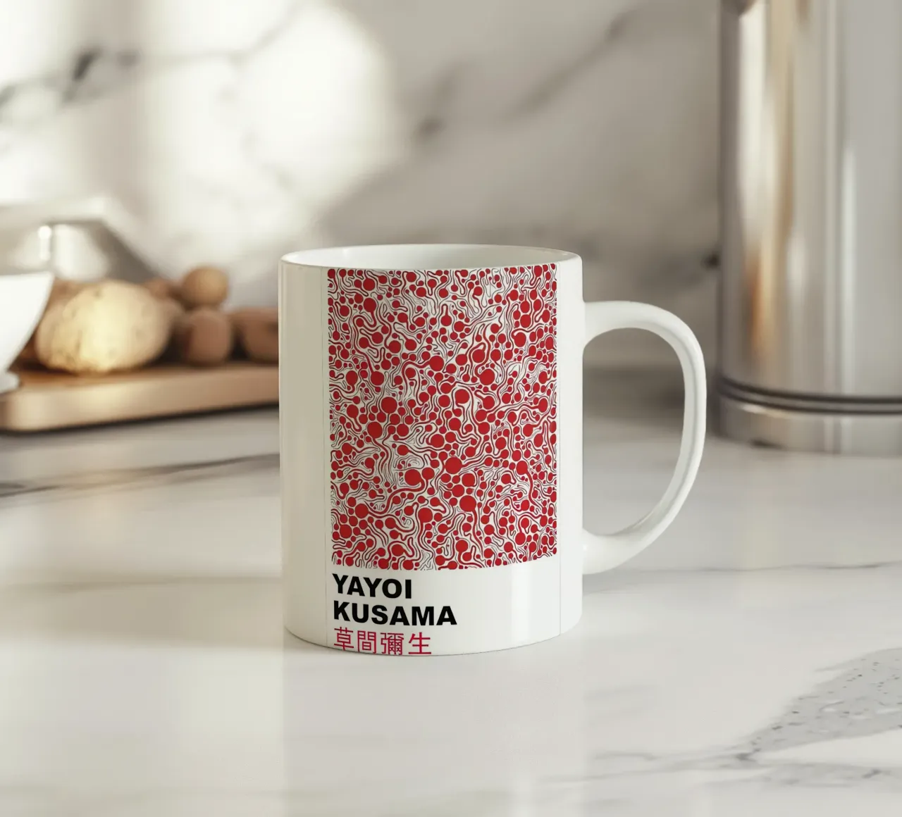 Bolla rossa Yayoi Kusama tazza in ceramica da Test Store