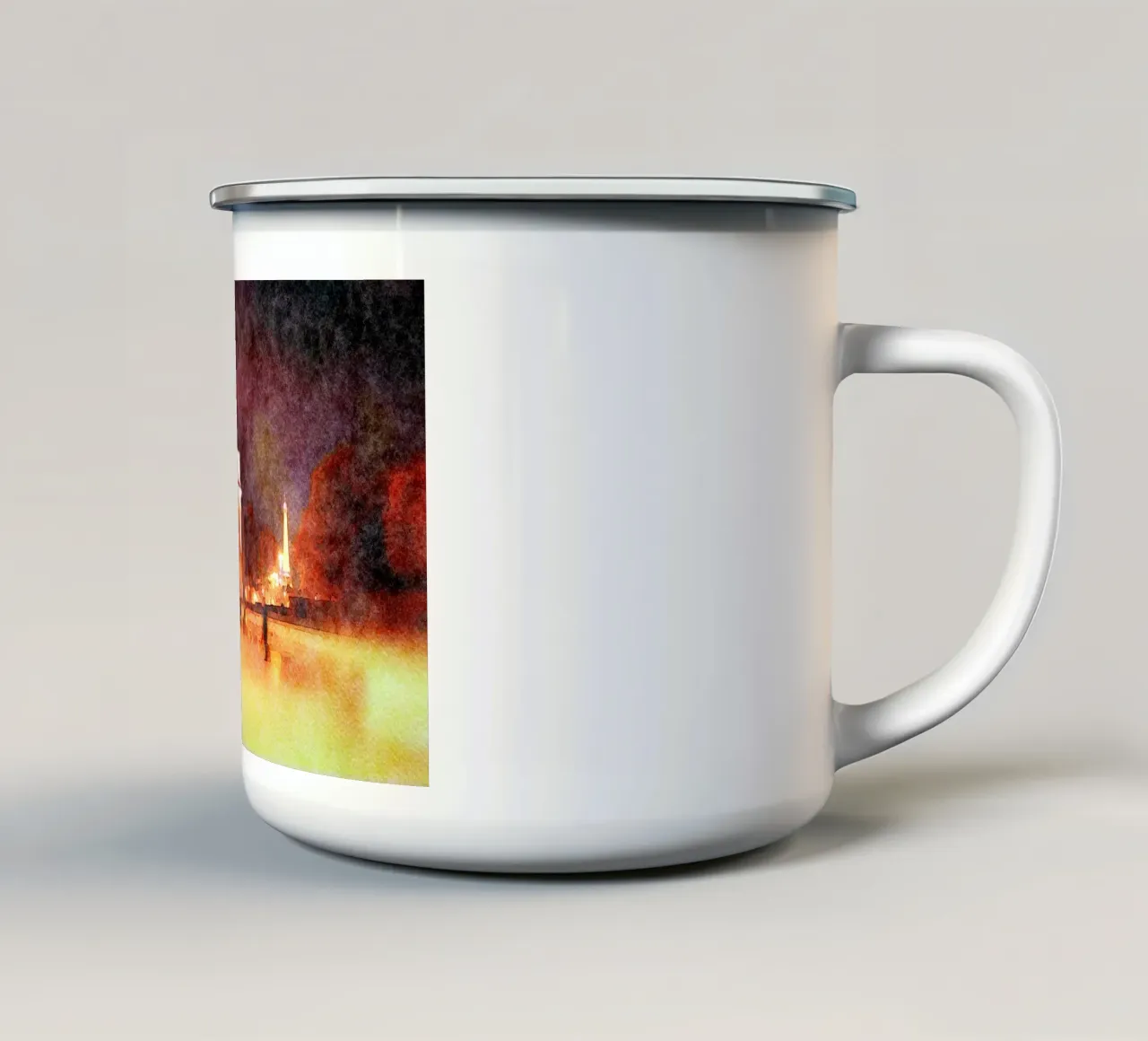 A Parigi tazza in smalto da Massimo Frascogna