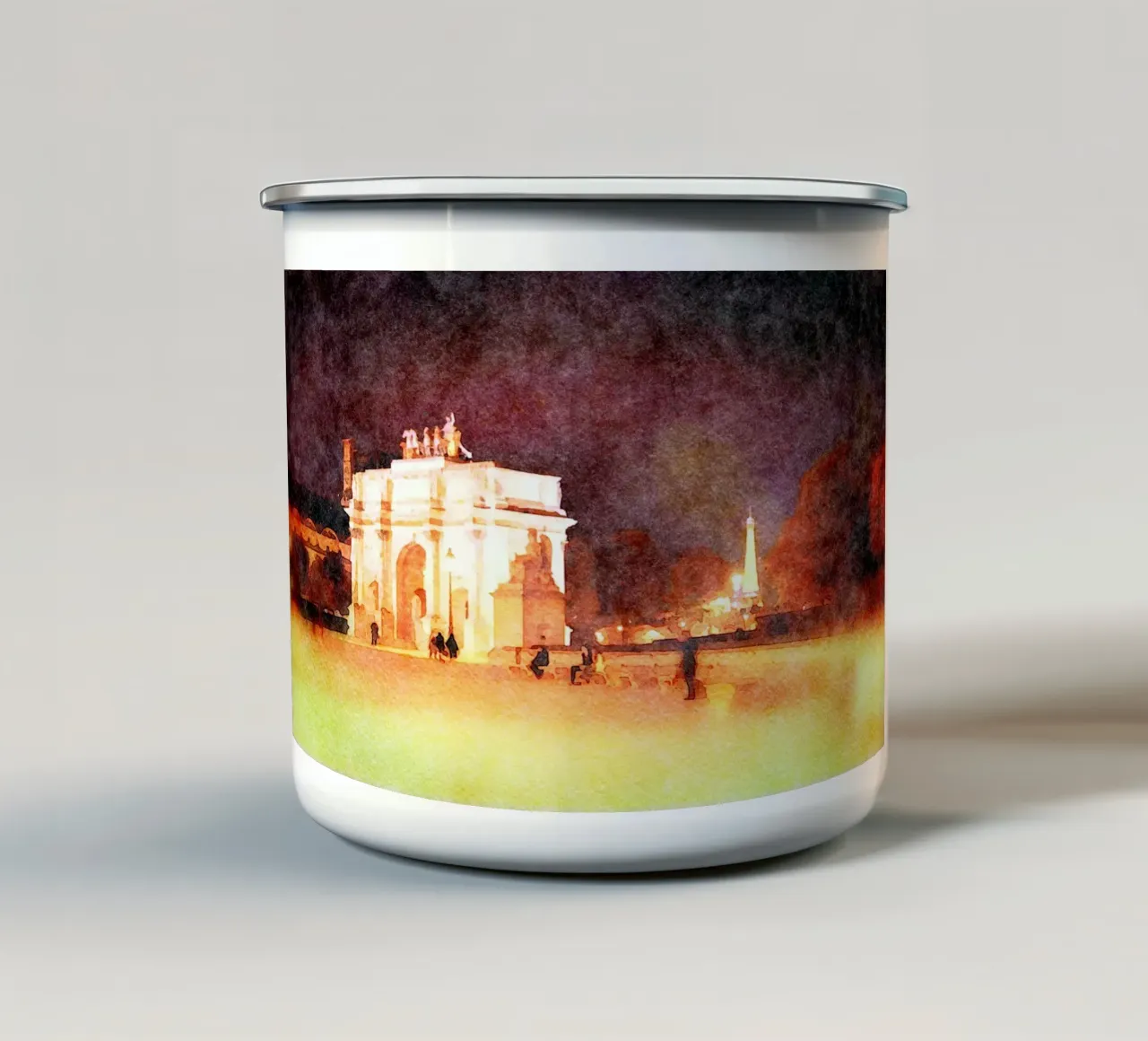 A Parigi tazza in smalto da Massimo Frascogna