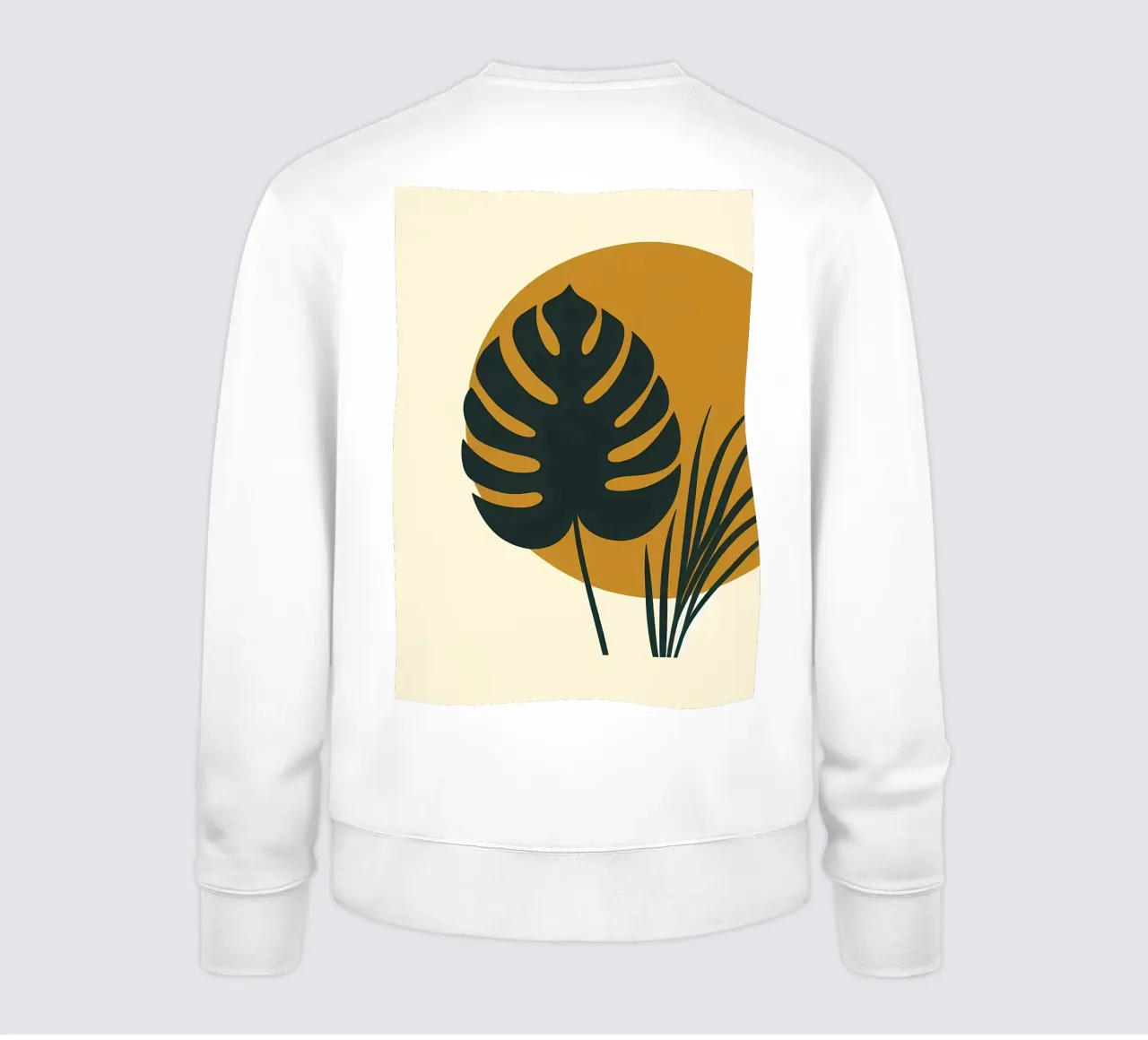 Minimalista moderno Boho Monstera Leaf astratto felpa da Bloom And Brush