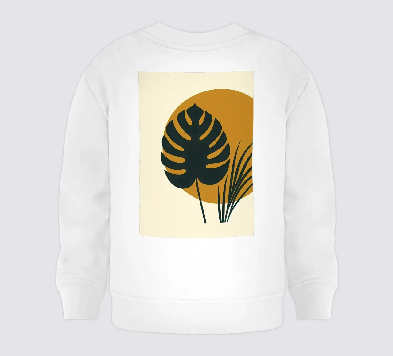 Minimalista moderno Boho Monstera Leaf astratto felpa neonato da Bloom And Brush