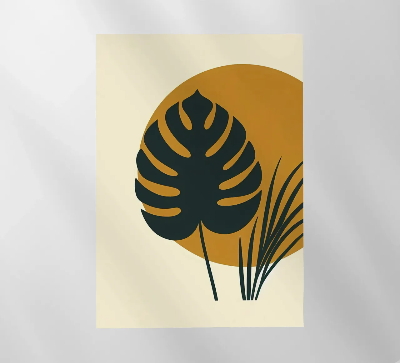 Minimalista moderno Boho Monstera Leaf astratto pellicola backlit da Bloom And Brush