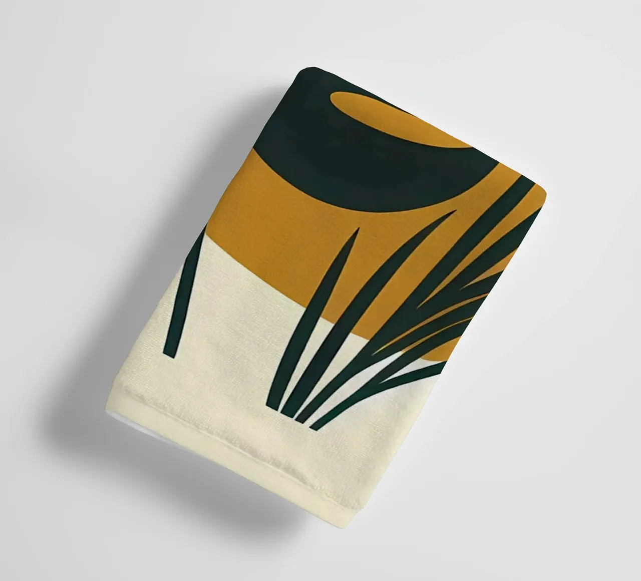 Minimalist Modern Boho Monstera Leaf Abstract towel by Bloom And Brush