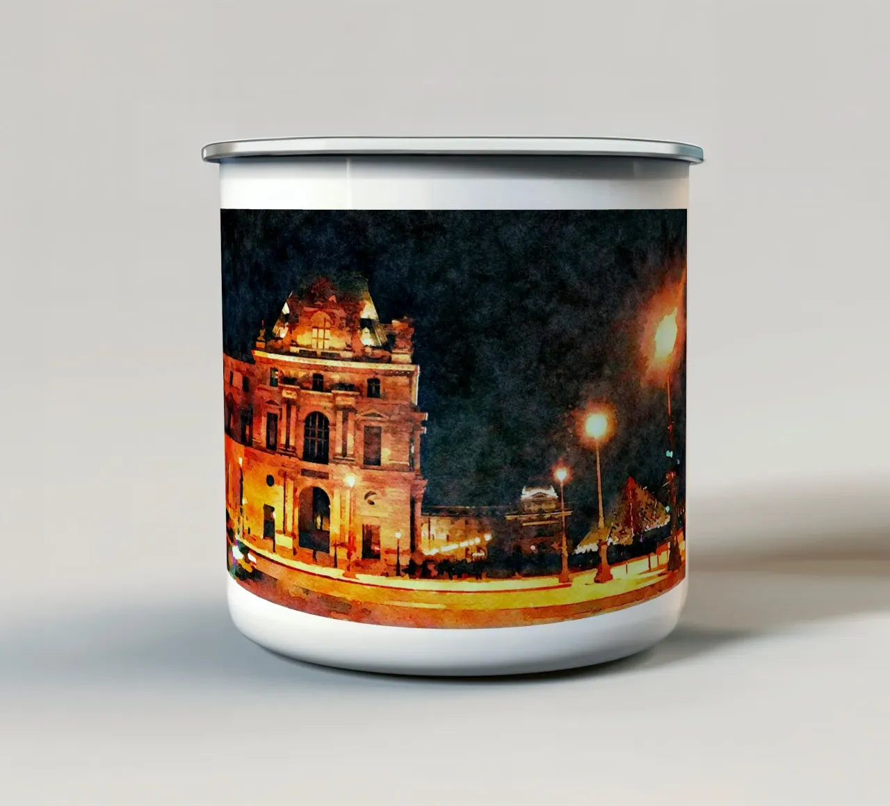 A Parigi tazza in smalto da Massimo Frascogna