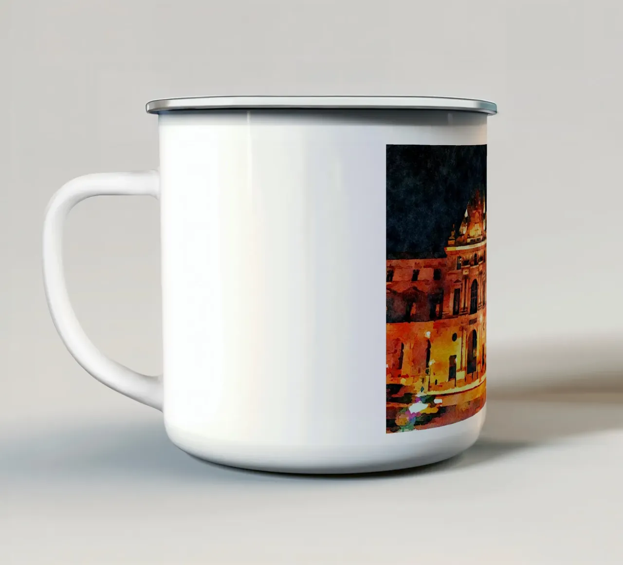A Parigi tazza in smalto da Massimo Frascogna
