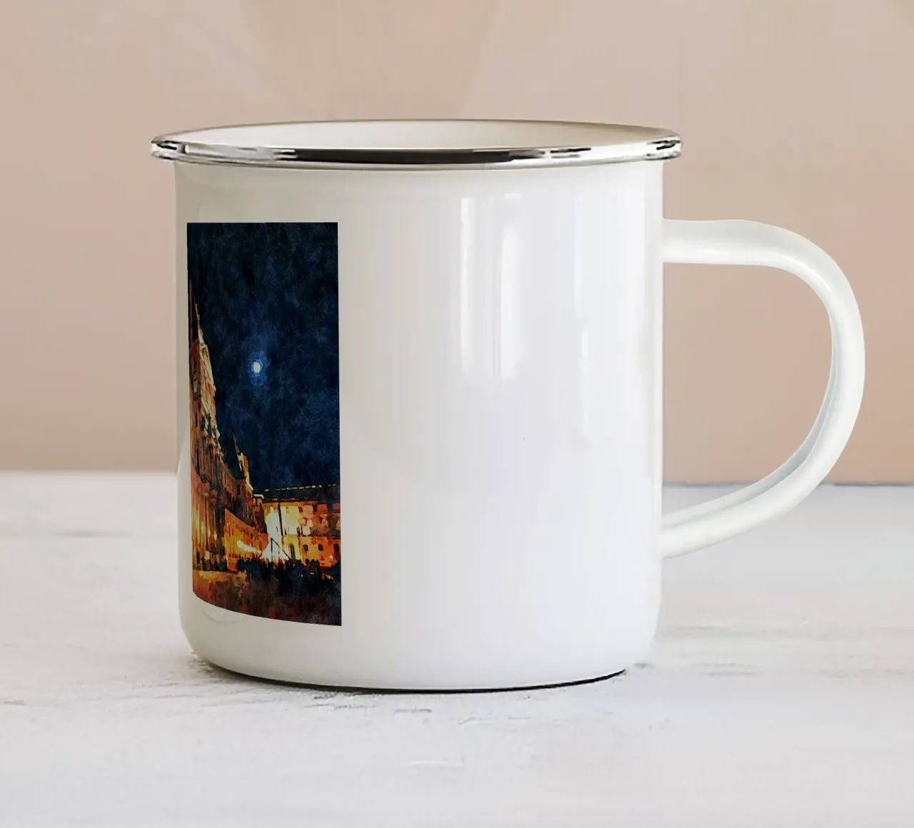A Parigi tazza in smalto da Massimo Frascogna