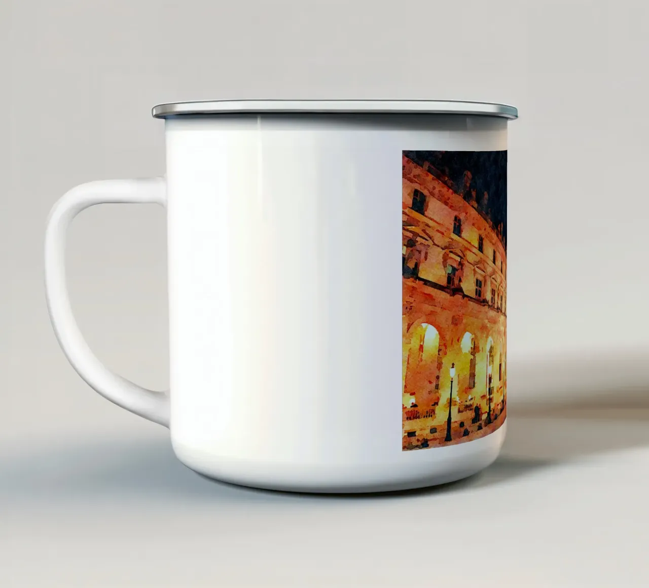 A Parigi tazza in smalto da Massimo Frascogna
