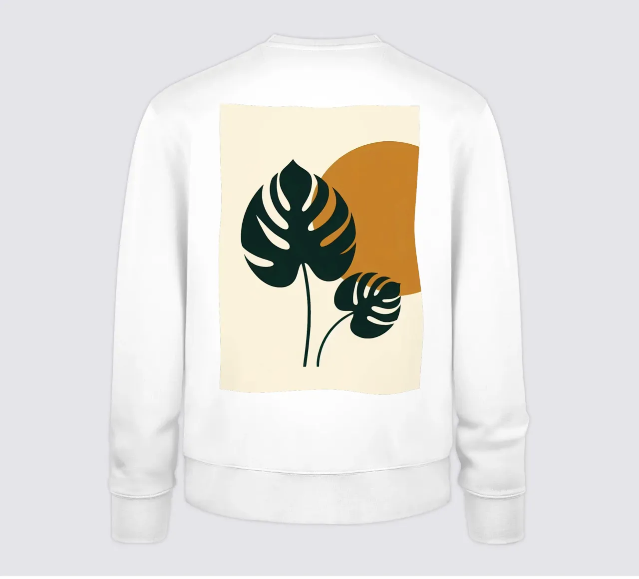 Minimalista moderno Boho Monstera Leaf astratto felpa da Bloom And Brush