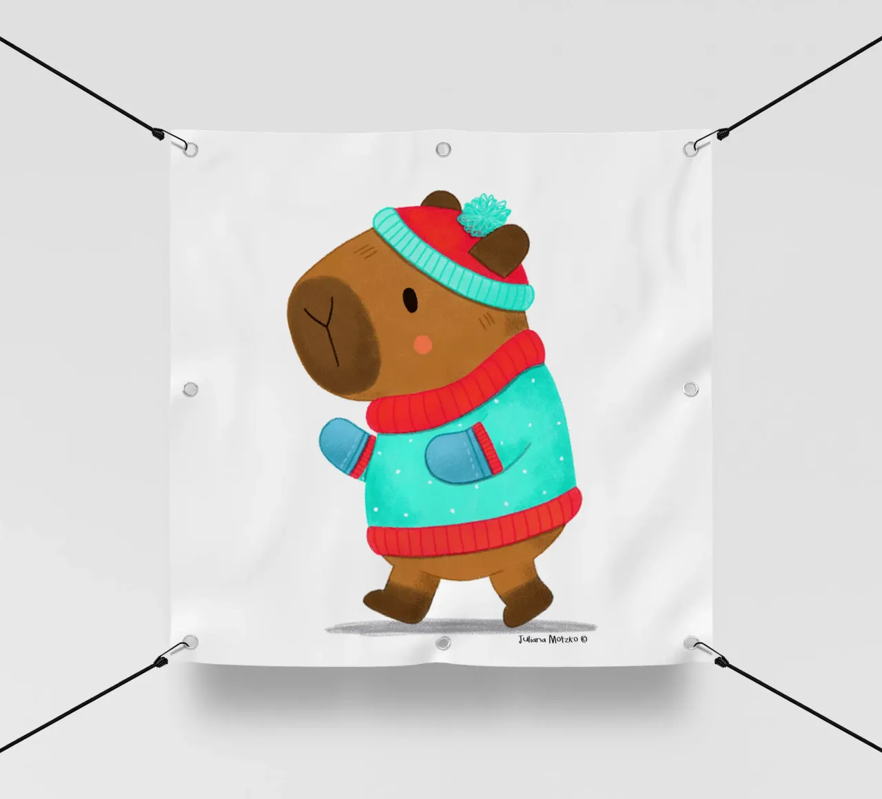 Capibara - Stile moda invernale telo in pvc da julianamotzko