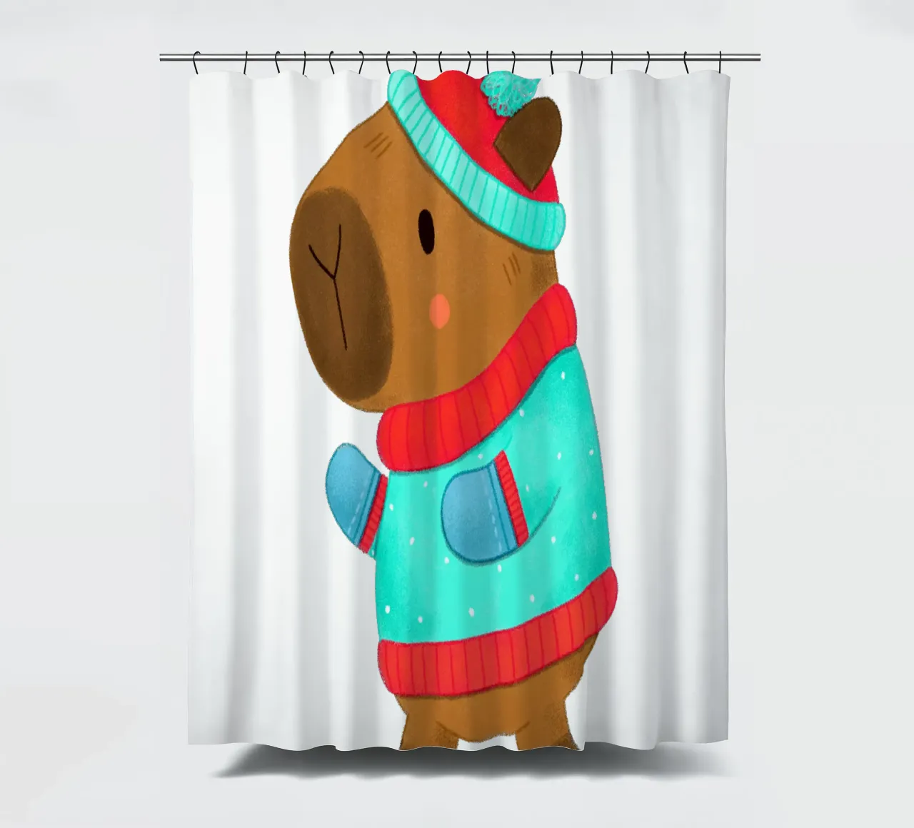 Capibara - Stile moda invernale tenda da doccia da julianamotzko