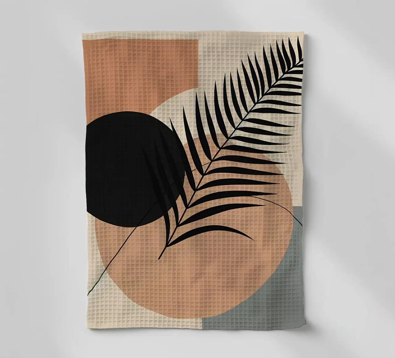 Minimaliste Moderne Boho Tropical Leaf Abstract torchon de Bloom And Brush