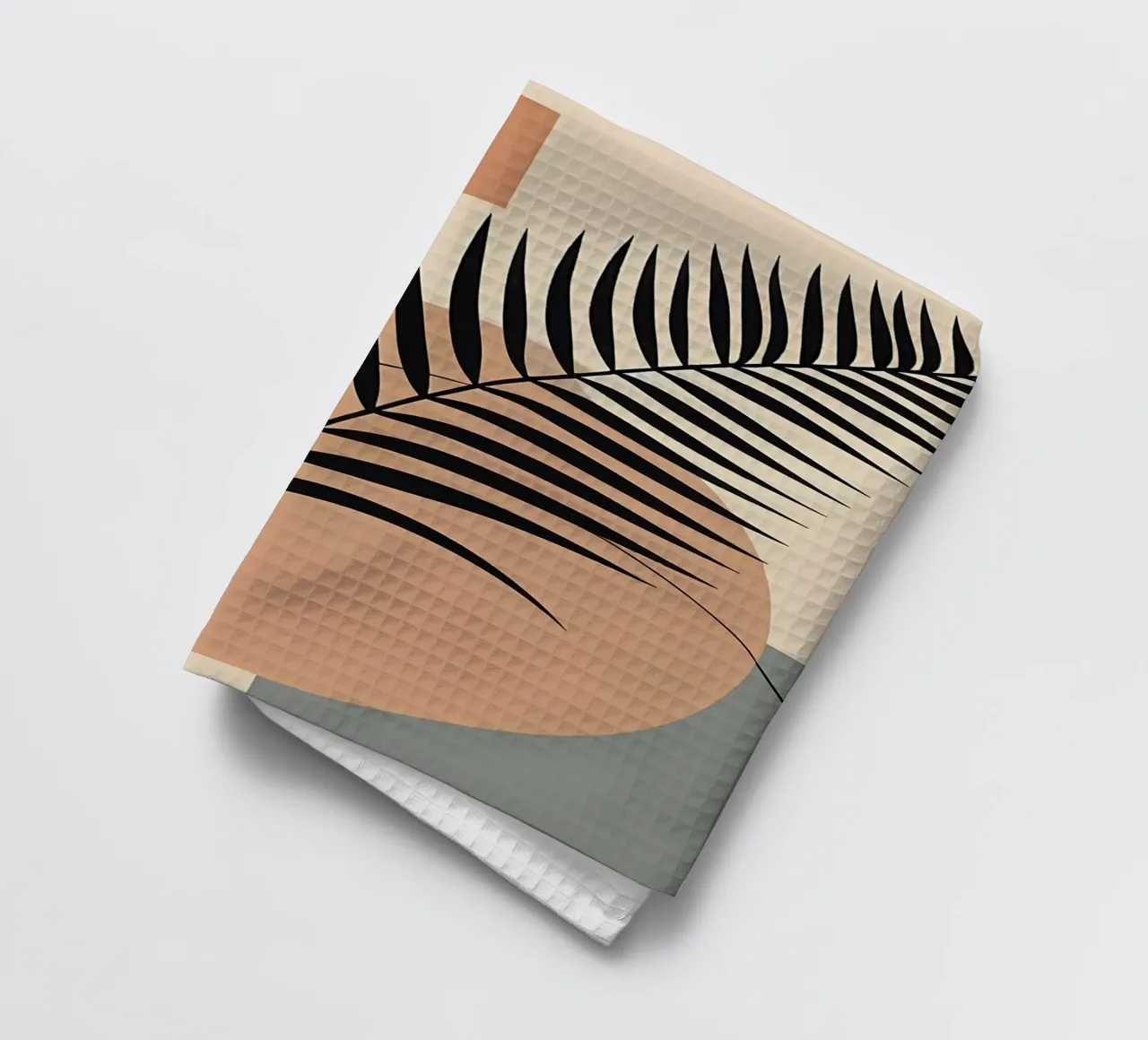Minimaliste Moderne Boho Tropical Leaf Abstract torchon de Bloom And Brush