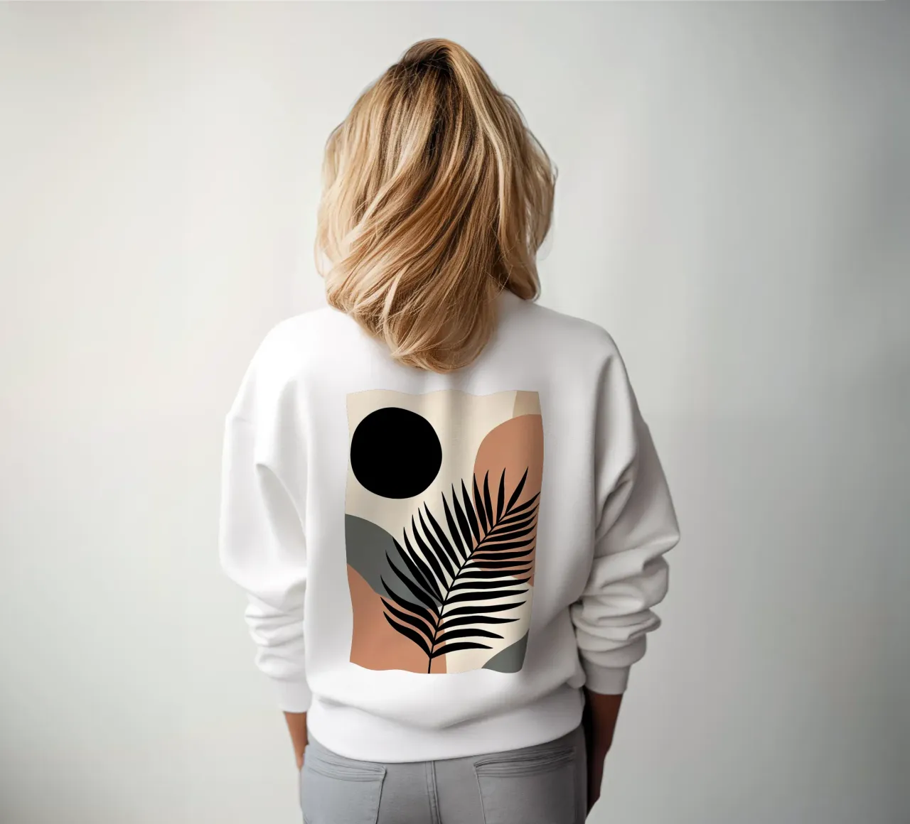 Minimalista Moderno Boho Tropicale Foglia Astratto felpa da Bloom And Brush