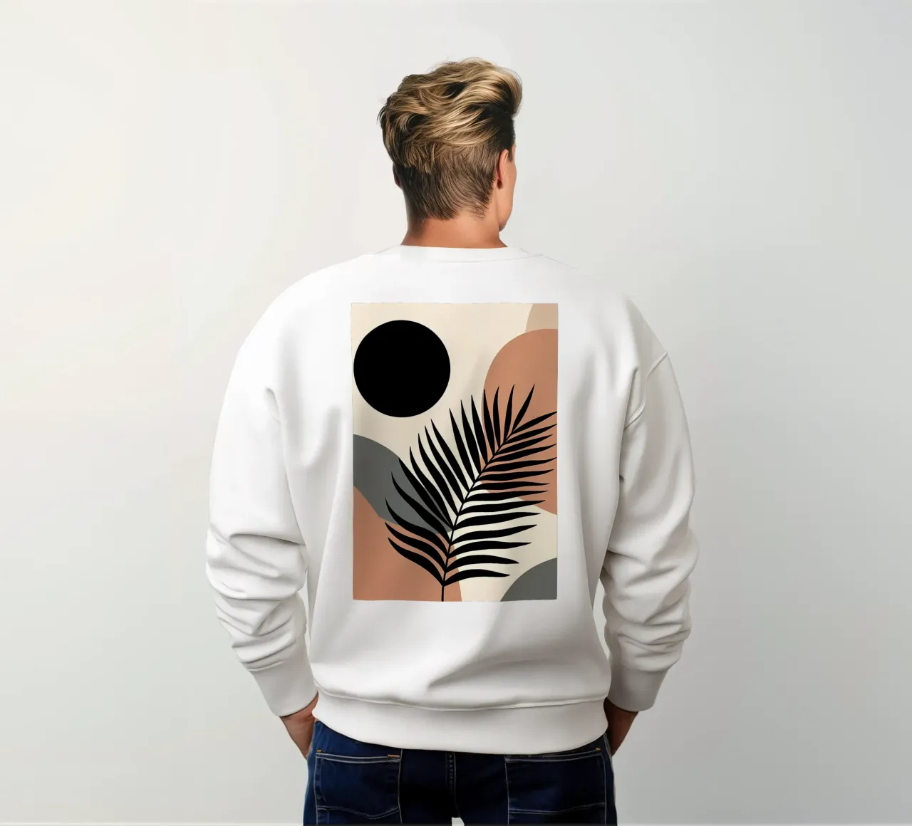 Minimalista Moderno Boho Tropicale Foglia Astratto felpa da Bloom And Brush