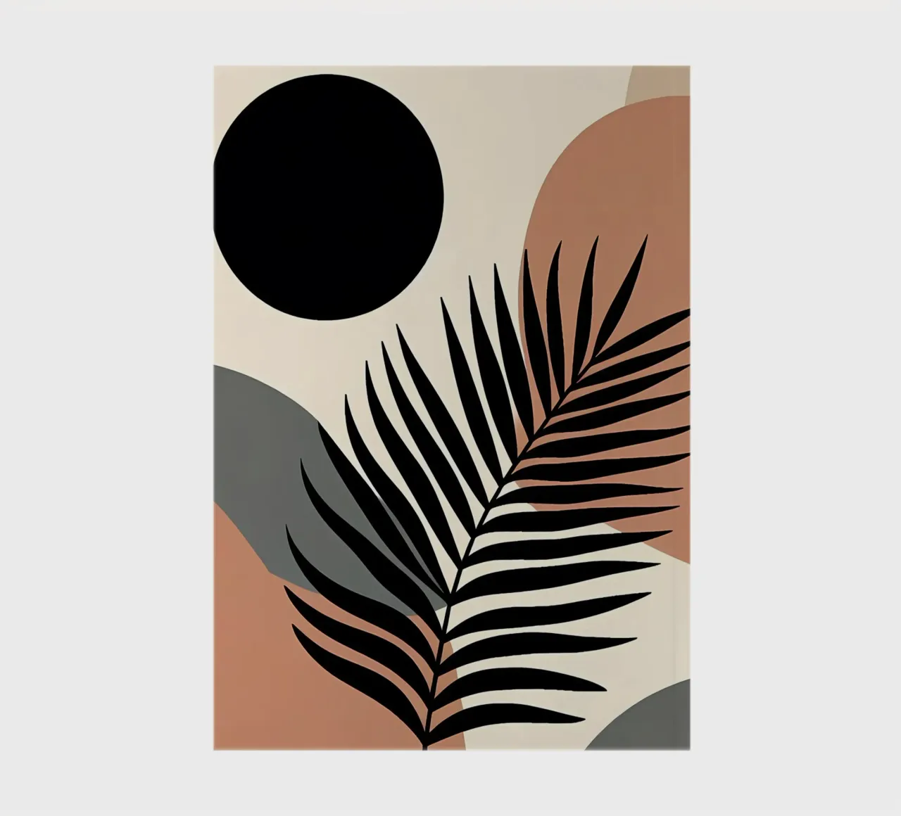 Minimalist Modern Boho Tropical Leaf Abstract notebook by Bloom And Brush