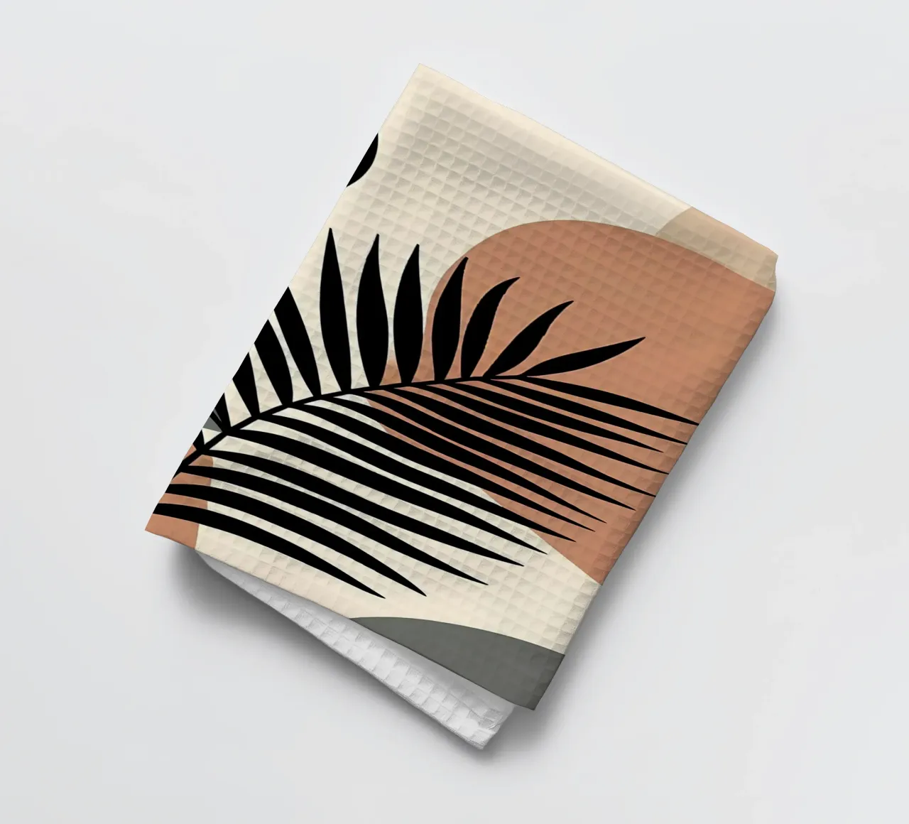Minimaliste Moderne Boho Tropical Leaf Abstract torchon de Bloom And Brush
