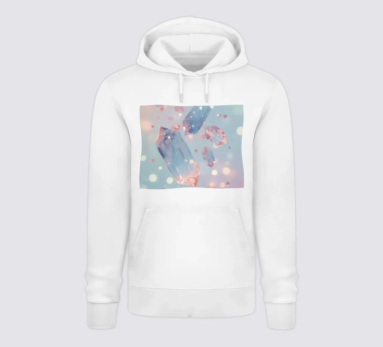 Cristalli galleggianti con sfondo bokeh felpa con cappuccio da DesignDoodle