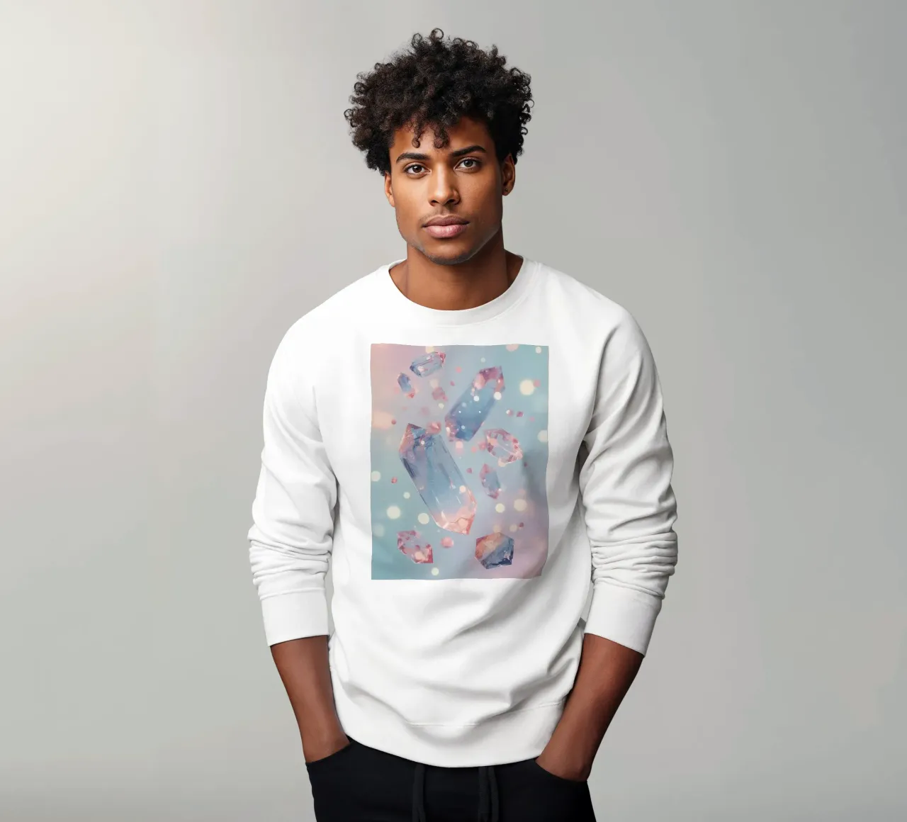 Cristalli galleggianti con sfondo bokeh felpa da DesignDoodle