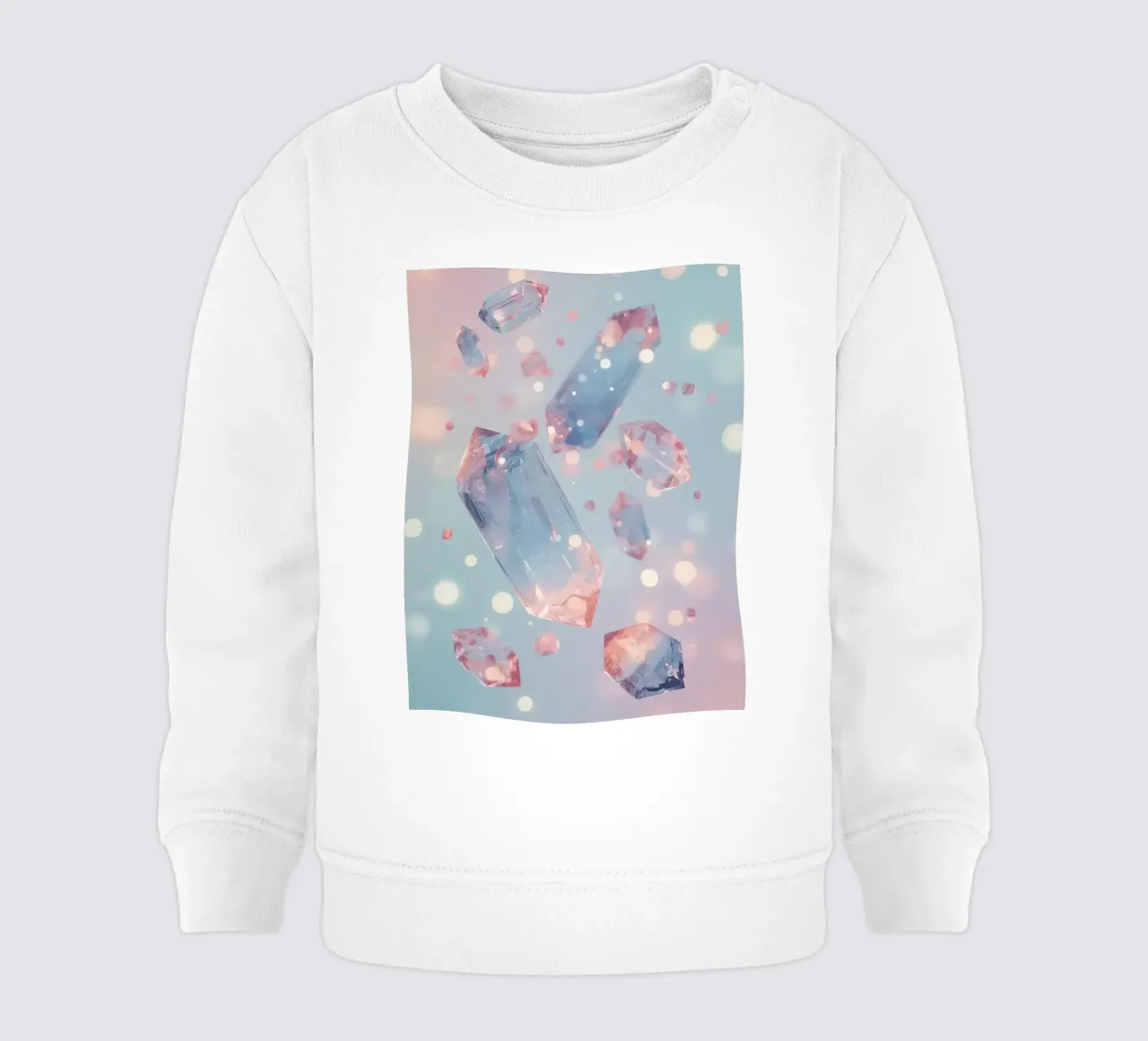 Cristalli galleggianti con sfondo bokeh felpa neonato da DesignDoodle