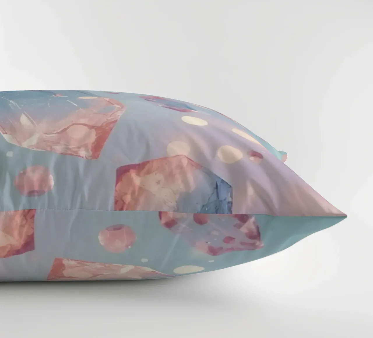 Floating crystals with bokeh background decorative cushion by DesignDoodle