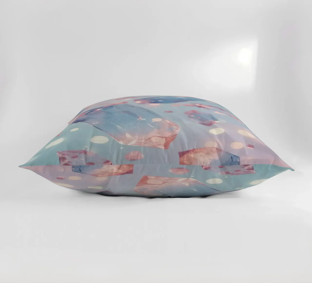 Floating crystals with bokeh background decorative cushion by DesignDoodle