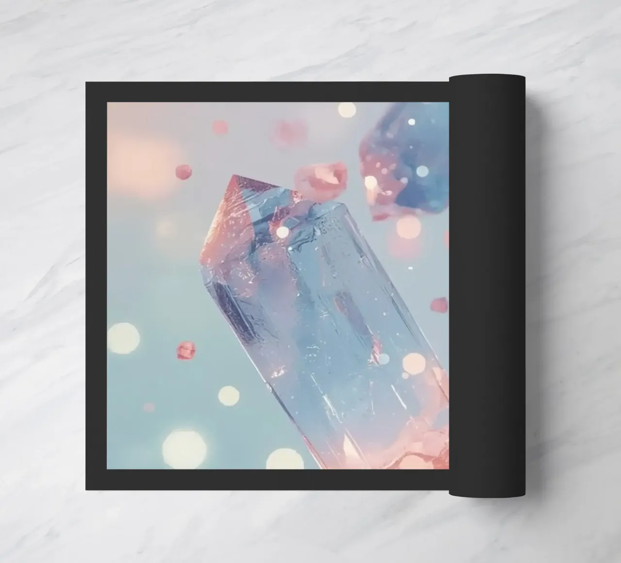 Cristalli galleggianti con sfondo bokeh zerbino da DesignDoodle