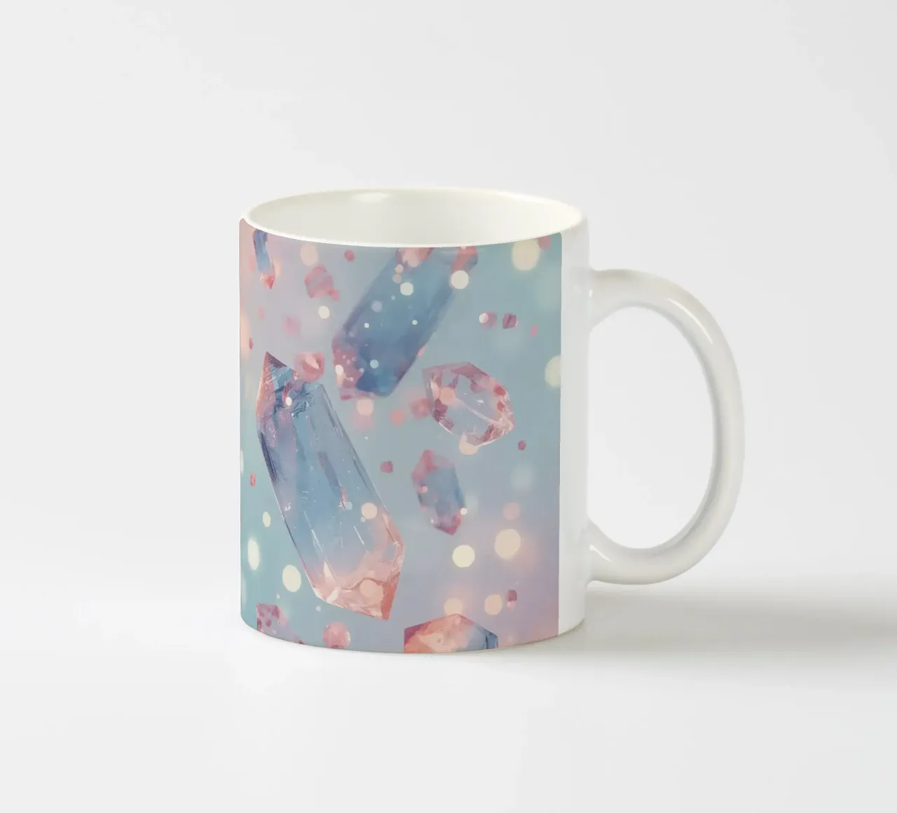 Cristalli galleggianti con sfondo bokeh tazza in ceramica da DesignDoodle
