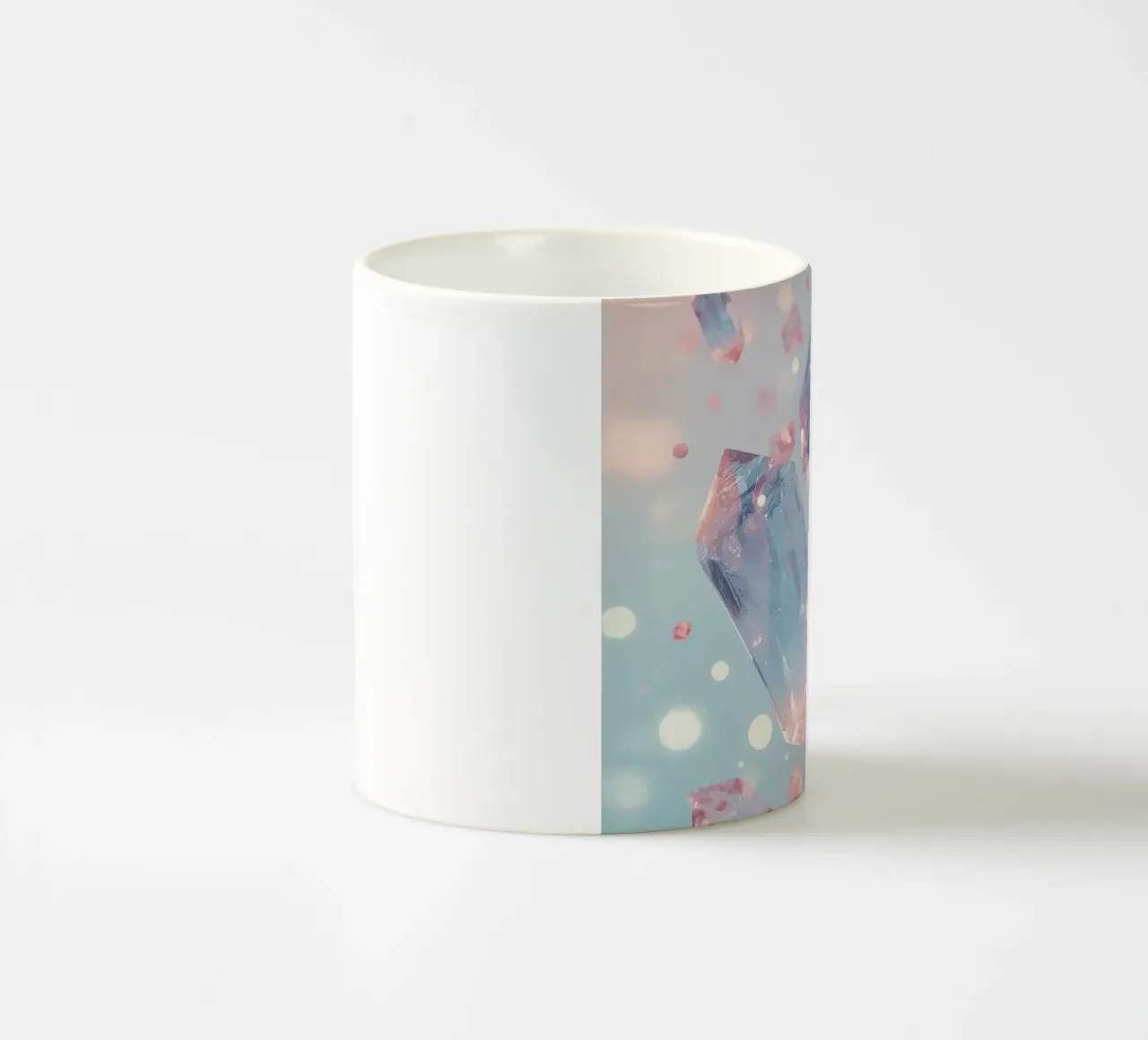 Cristalli galleggianti con sfondo bokeh tazza in ceramica da DesignDoodle