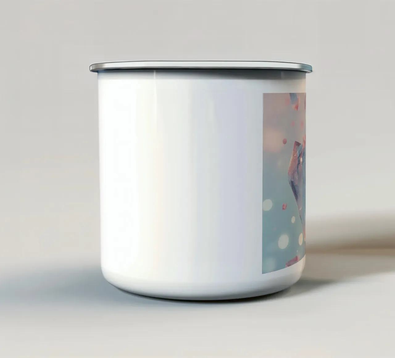 Drijvende kristallen met bokeh achtergrond emaille mok van DesignDoodle