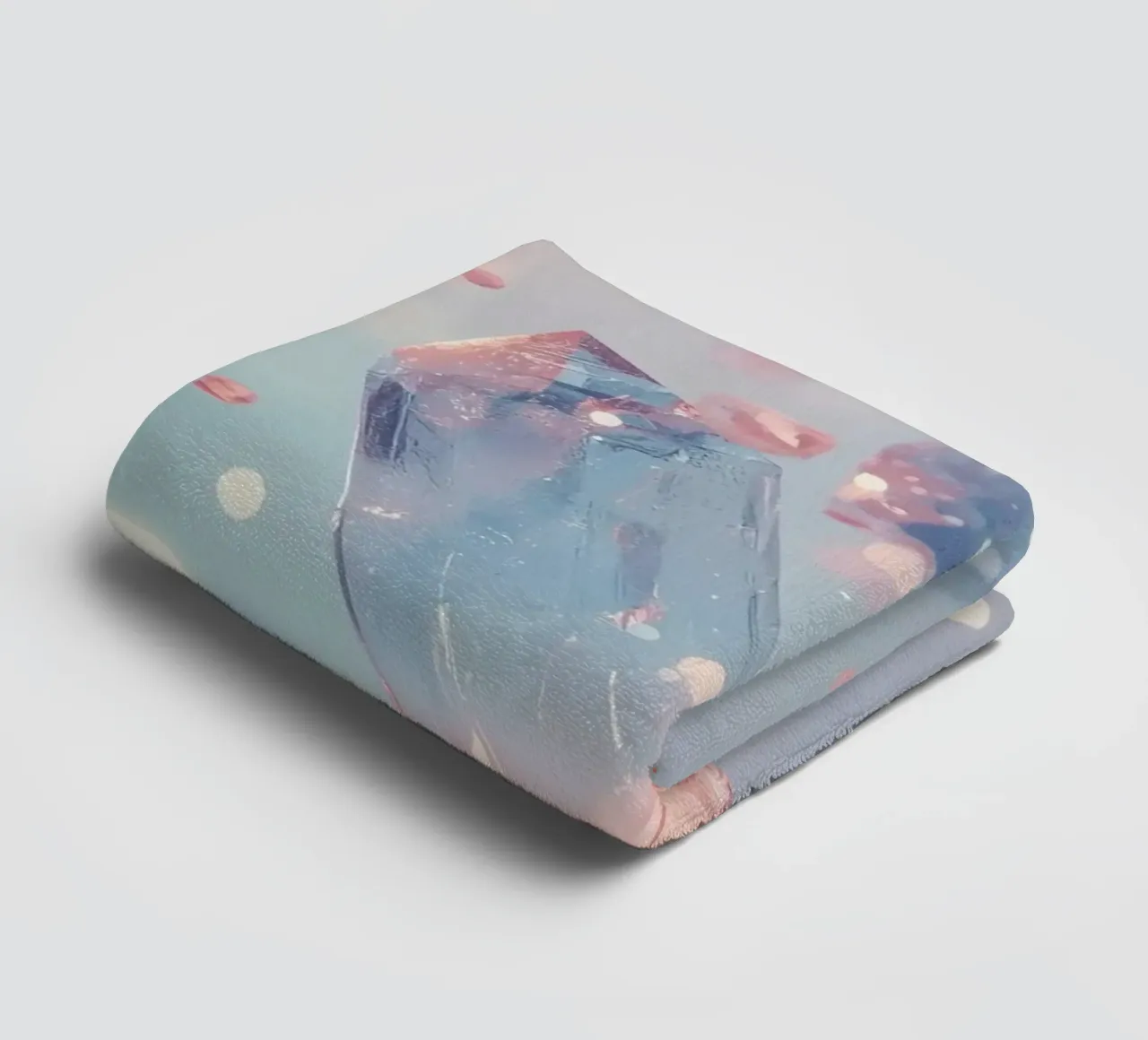 Floating crystals with bokeh background towel by DesignDoodle