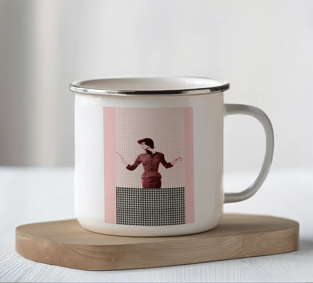 Fashion and Geometry 1 taza de esmalte de DesmondBates