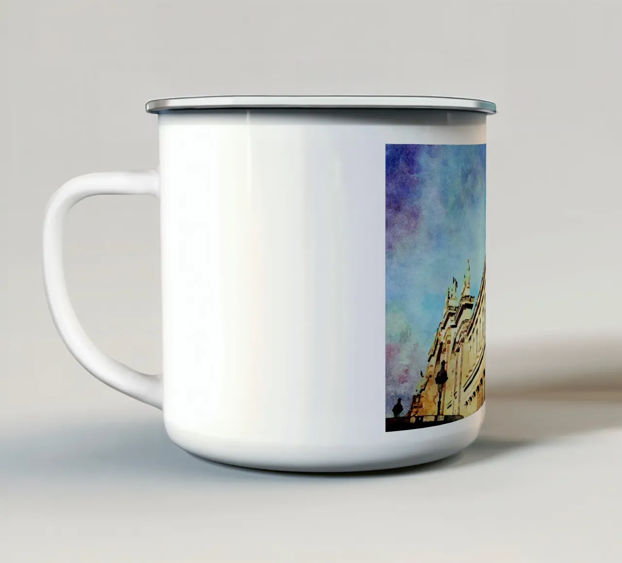 A Parigi tazza in smalto da Massimo Frascogna