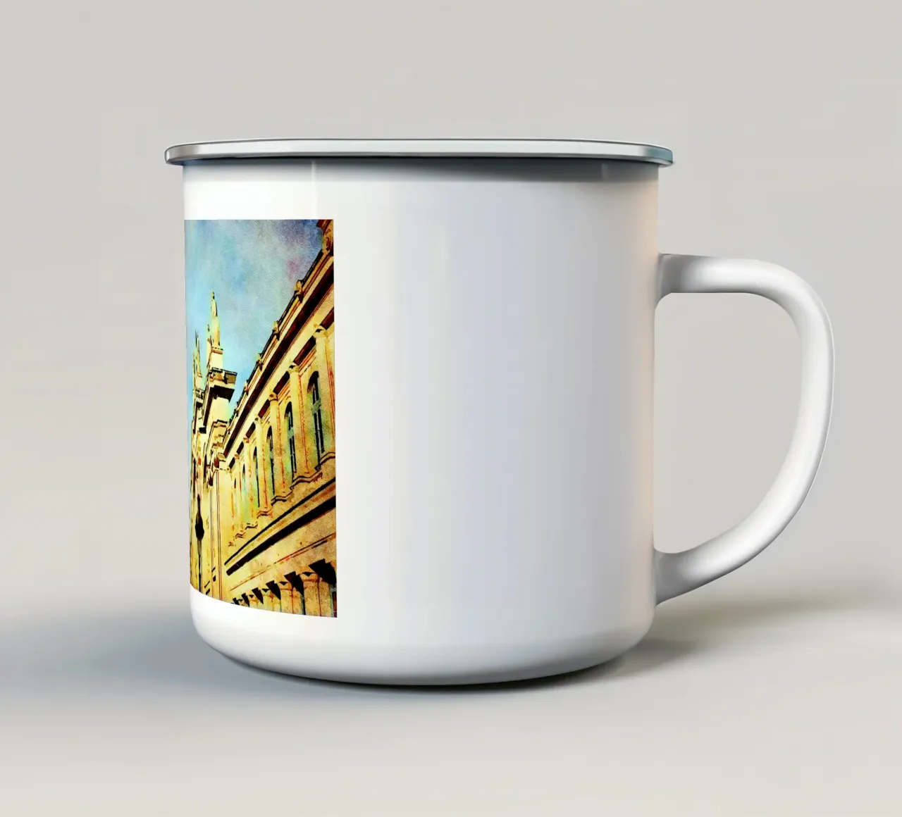 A Parigi tazza in smalto da Massimo Frascogna