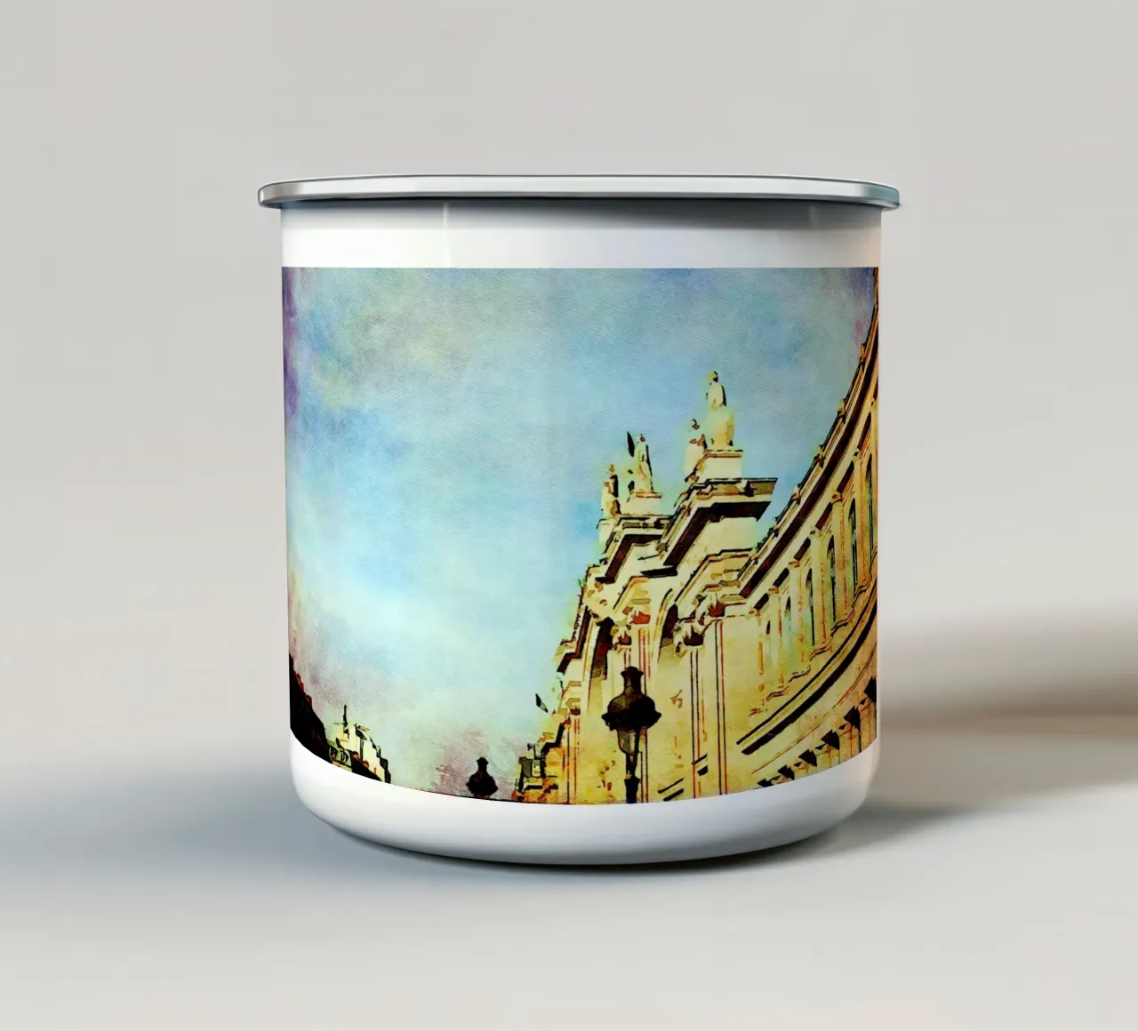 A Parigi tazza in smalto da Massimo Frascogna