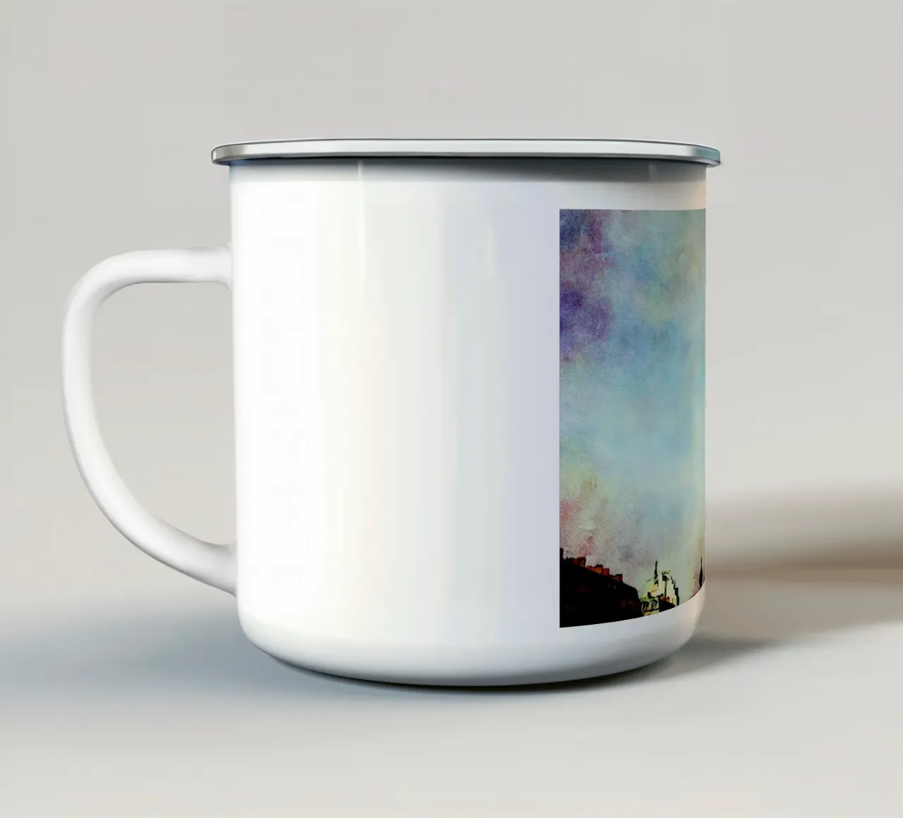 A Parigi tazza in smalto da Massimo Frascogna