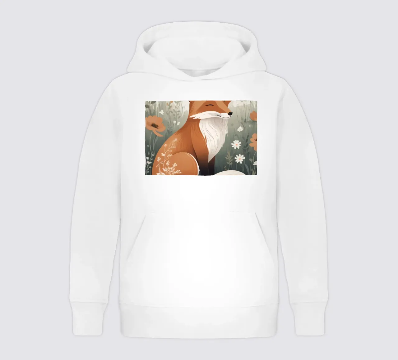 Volpe carina che dorme in un prato di erba alta felpa bambino con cappuccio da DesignDoodle
