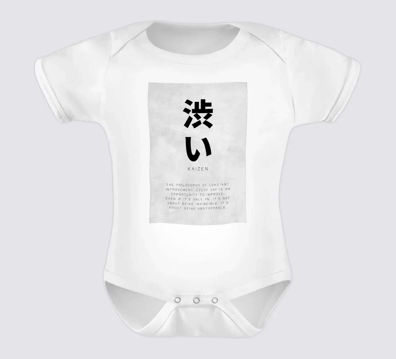 Kaizen The Japanese Way short-sleeve baby romper by apple crumble