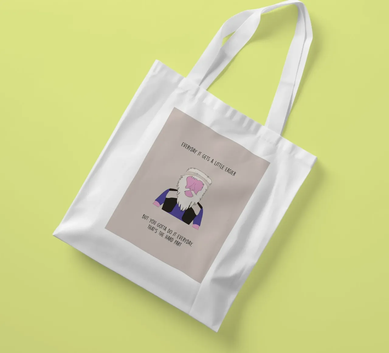 Babbuino che fa jogging borsa in juta da apple crumble