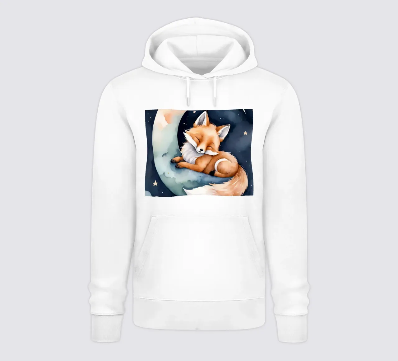 Carino il piccolo Foxy che dorme pacificamente sulla luna crescente felpa con cappuccio da DesignDoodle