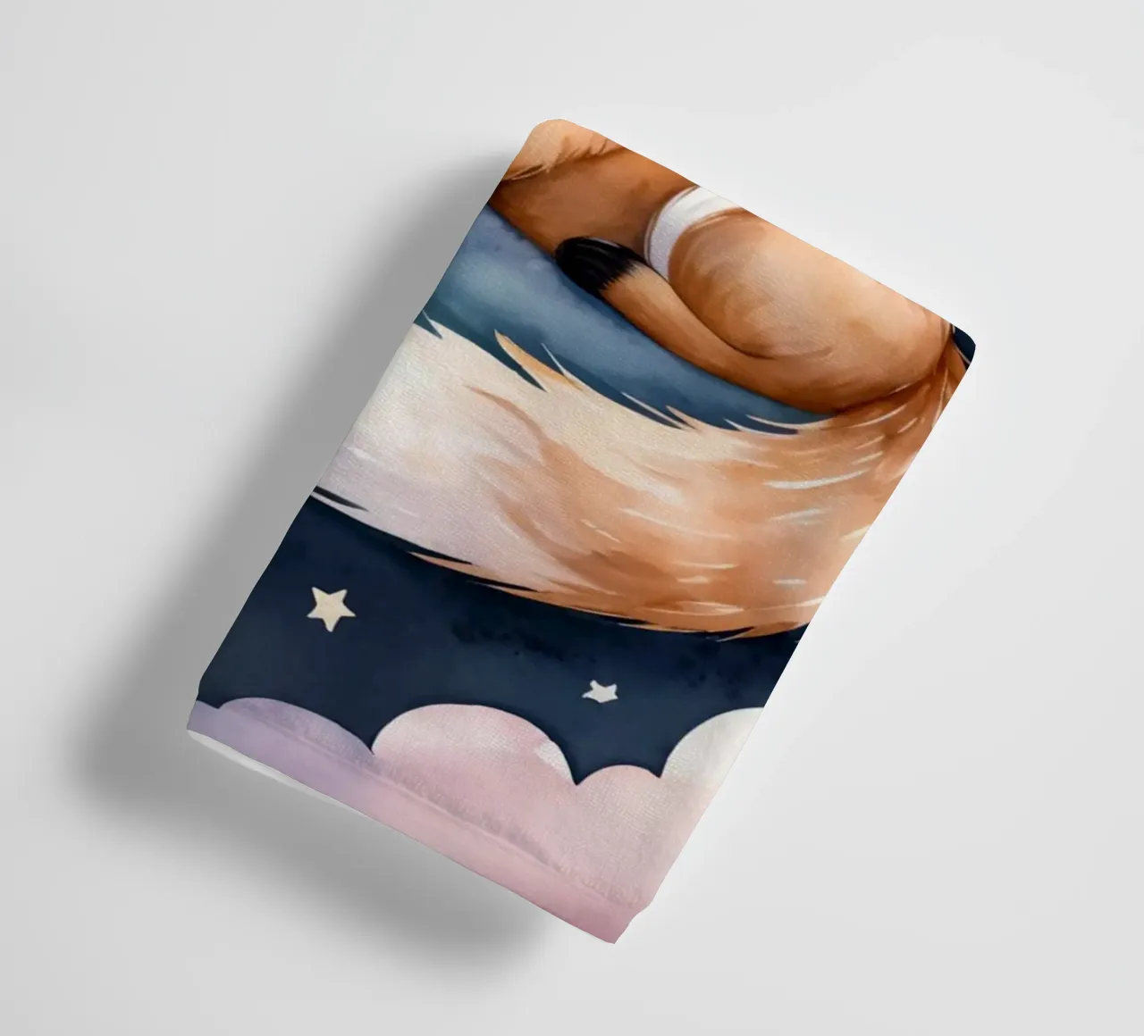 Carino il piccolo Foxy che dorme pacificamente sulla luna crescente asciugamano da bagno da DesignDoodle