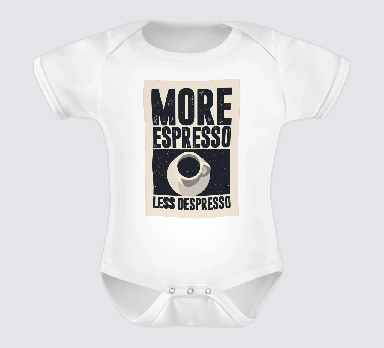 More Espresso, Less Despresso body neonato maniche corte da apple crumble