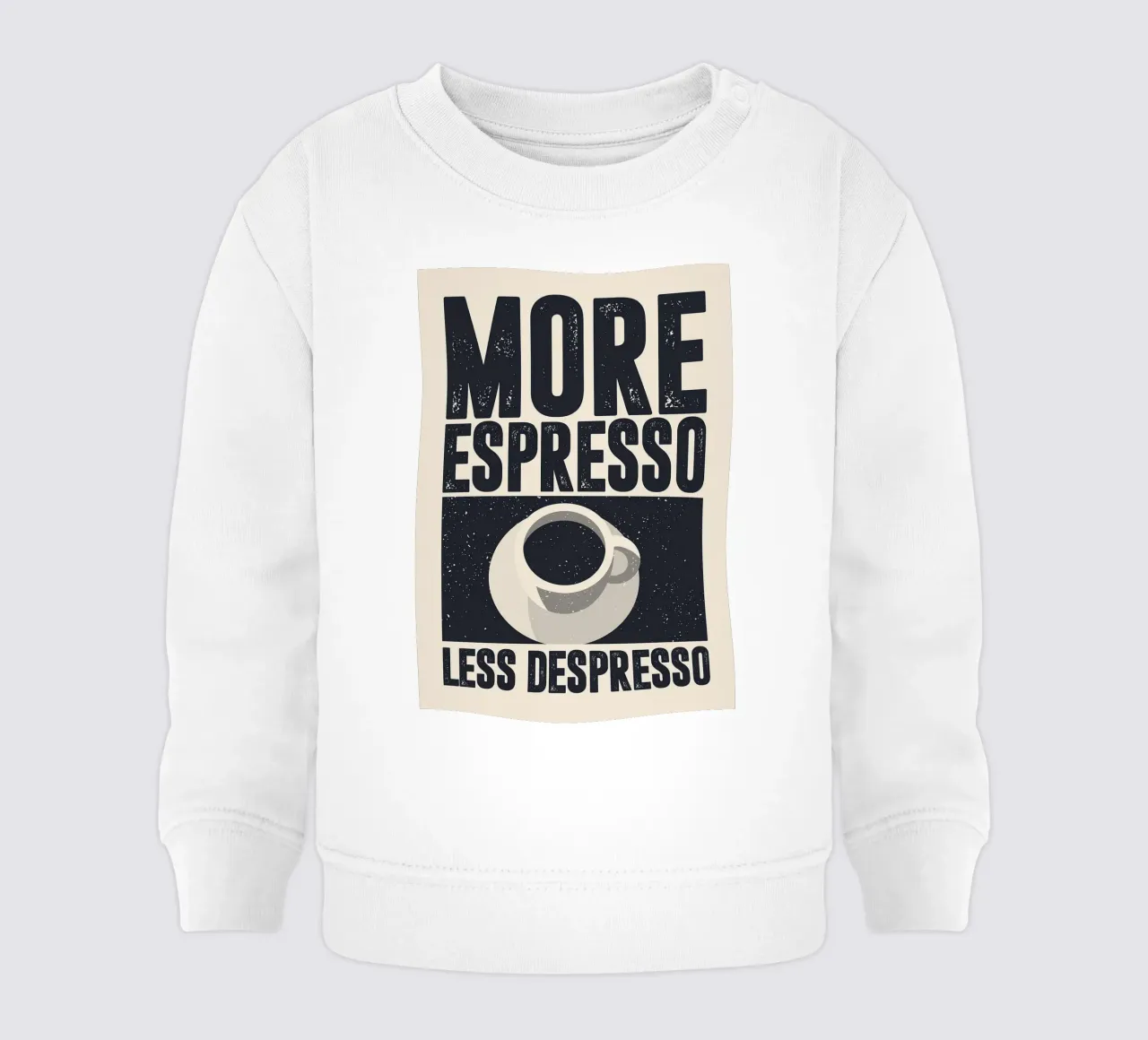More Espresso, Less Despresso felpa neonato da apple crumble