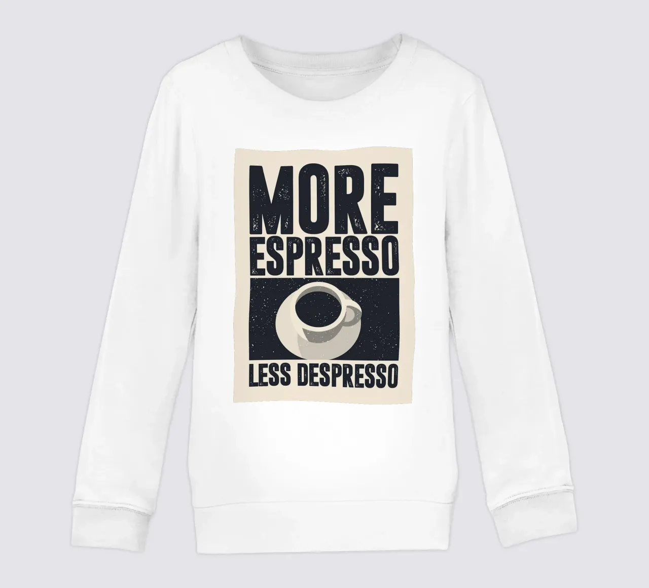 More Espresso, Less Despresso felpa bambino da apple crumble