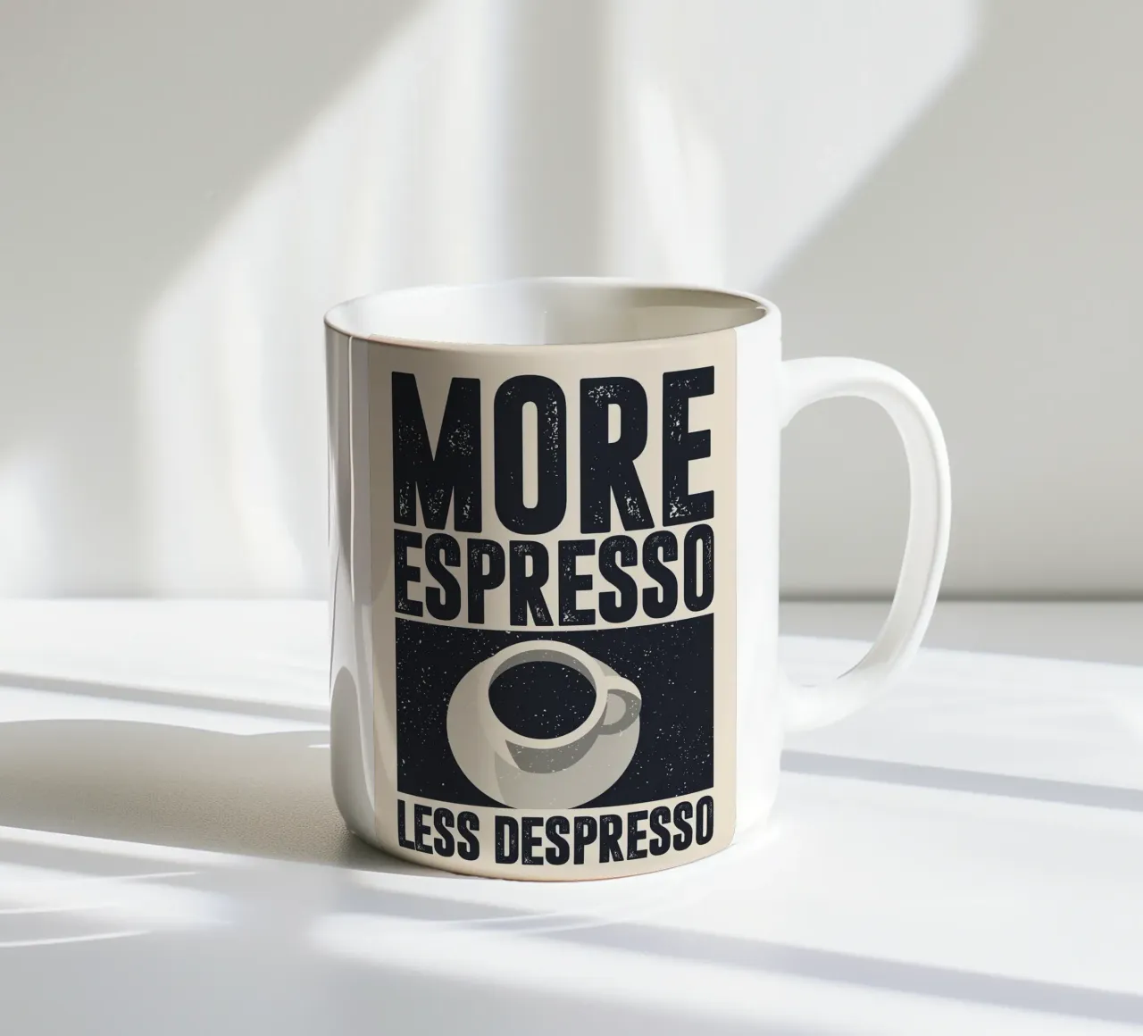 More Espresso, Less Despresso tazza in ceramica da apple crumble