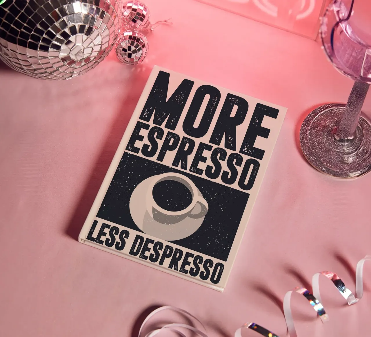 More Espresso, Less Despresso notebook by apple crumble