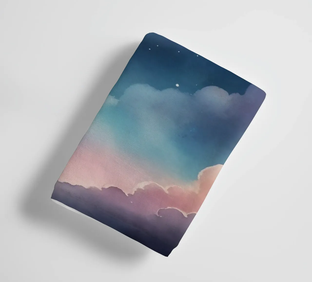 Dreamy Full Moon and Clouds in a Starry Sky towel by DesignDoodle
